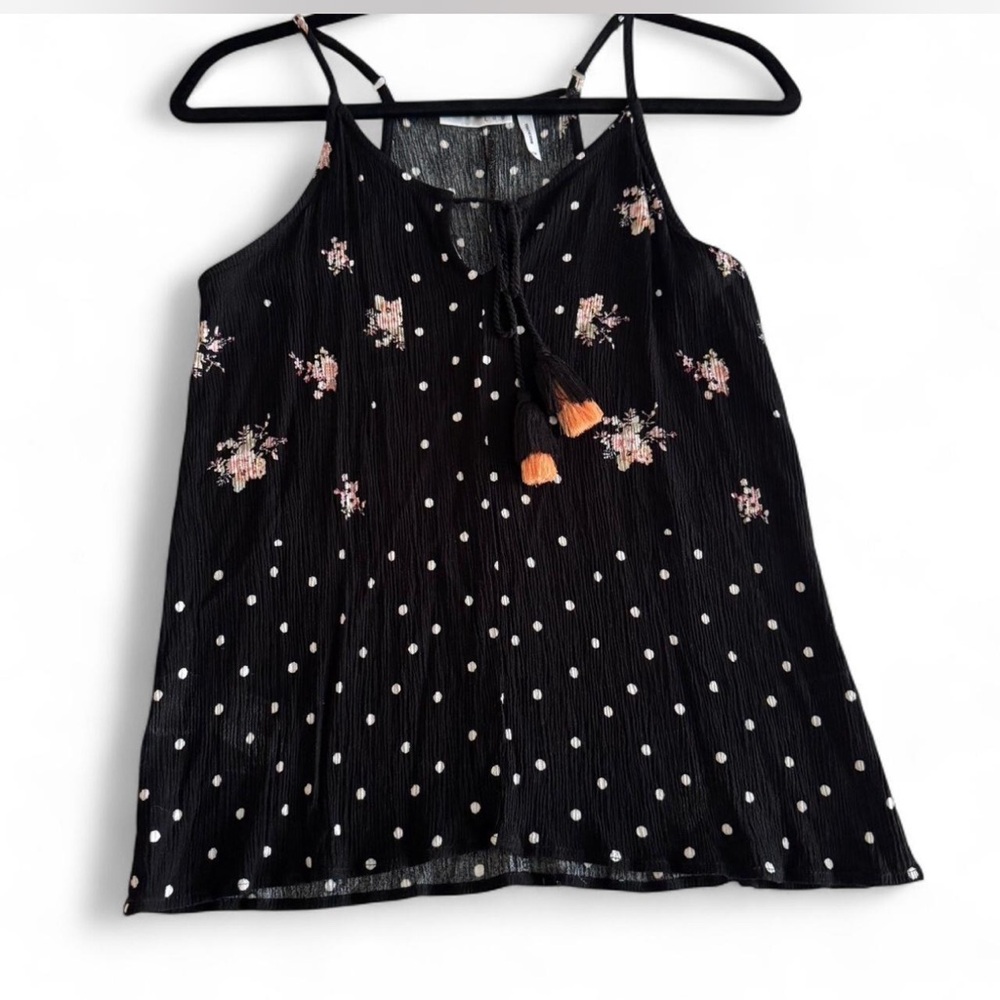 Black Polka Dot Women's Tank Top